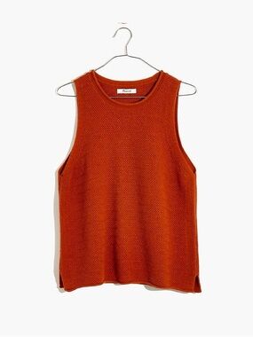 Madewell Norris sweater tank in heather copper